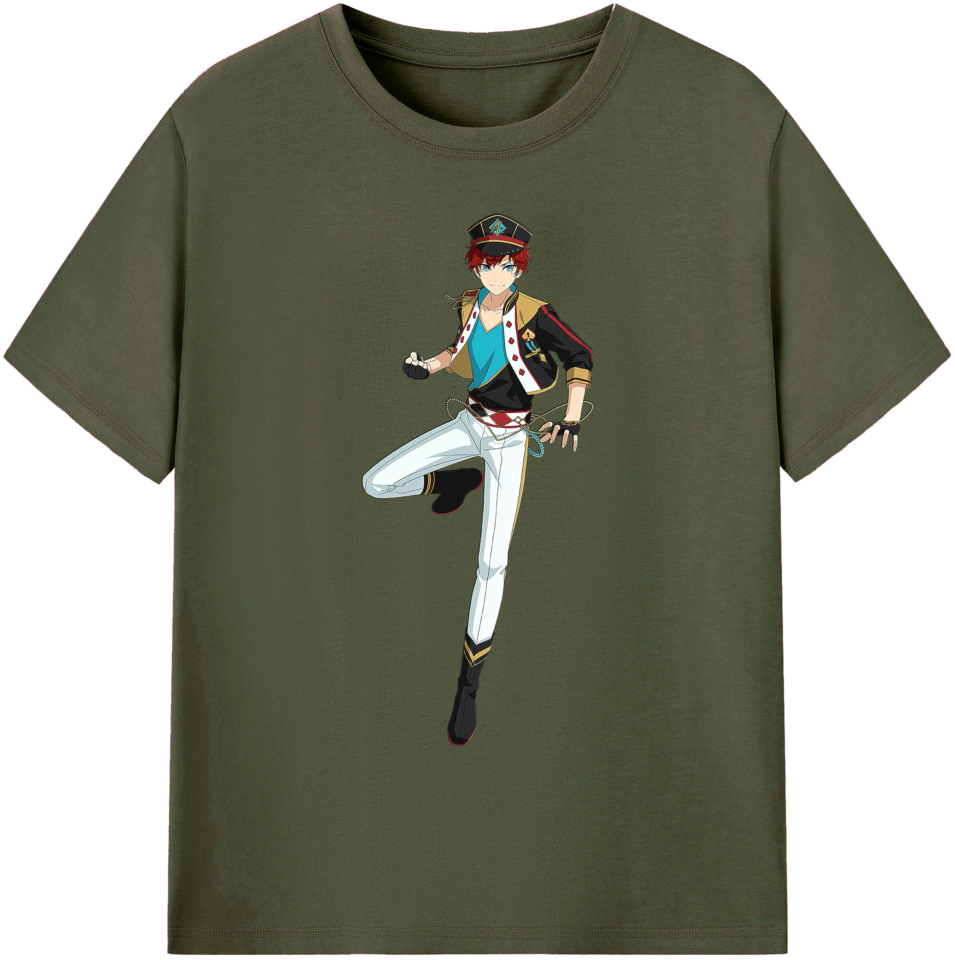 （画像用） あんさんぶるスターズ! Ensemble Stars 綿100％ メンズ半袖Tシャツ｜肌触りやわらか＆通気性